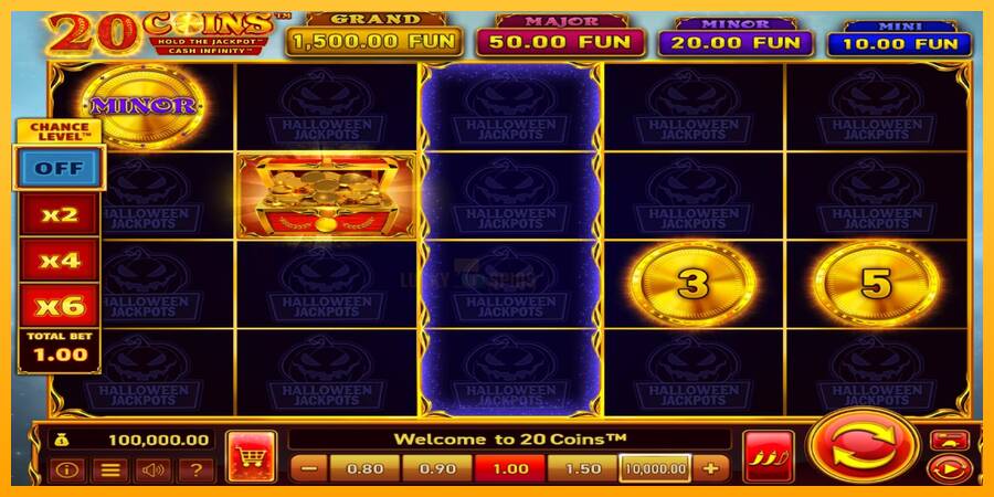 20 Coins Halloween Jackpots 游戏机赚钱, 图片 1