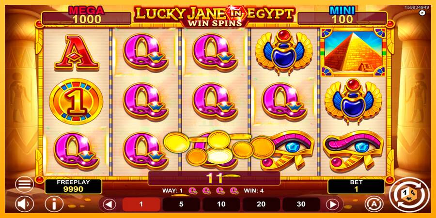 Lucky Jane in Egypt Win Spins 游戏机赚钱, 图片 3