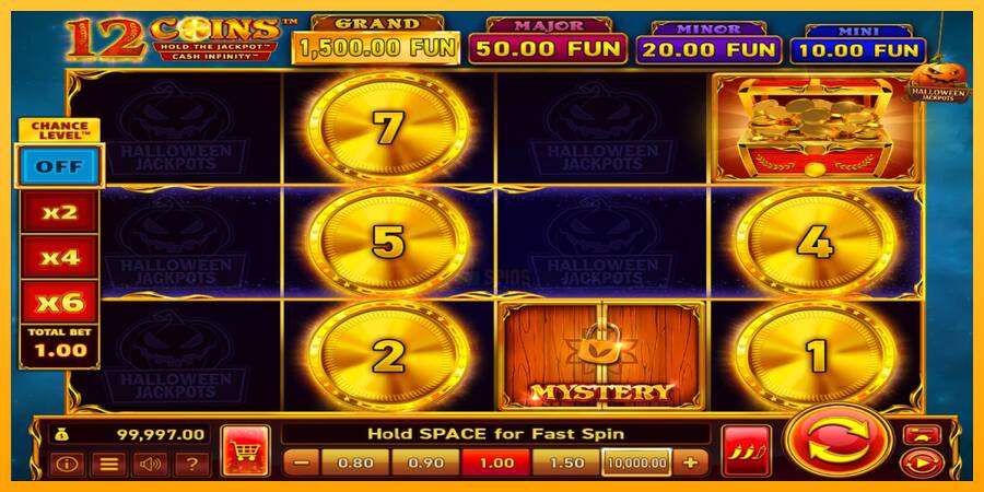 12 Coins Grand Gold Edition Halloween Jackpots 游戏机赚钱, 图片 2